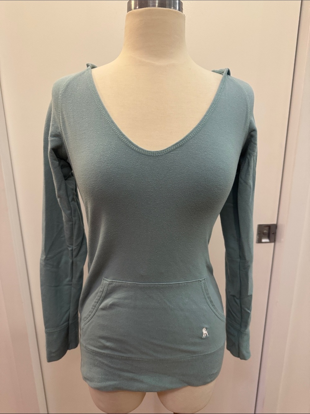 Women’s Teal Scoop Neck Pullover Hoodie